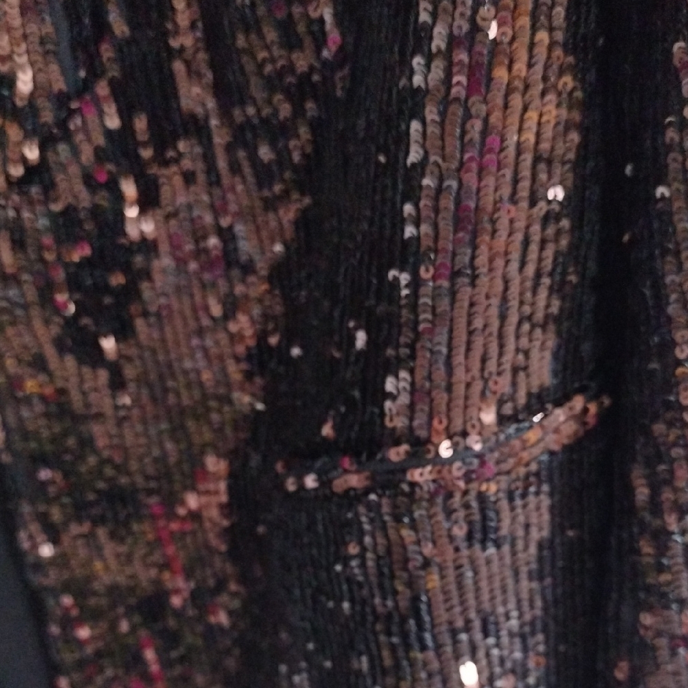 Express Sequin Open Front Boyfriend Blazer, Fully Lined, Size XL 16/18 - Picture 13 of 16